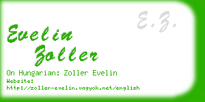 evelin zoller business card